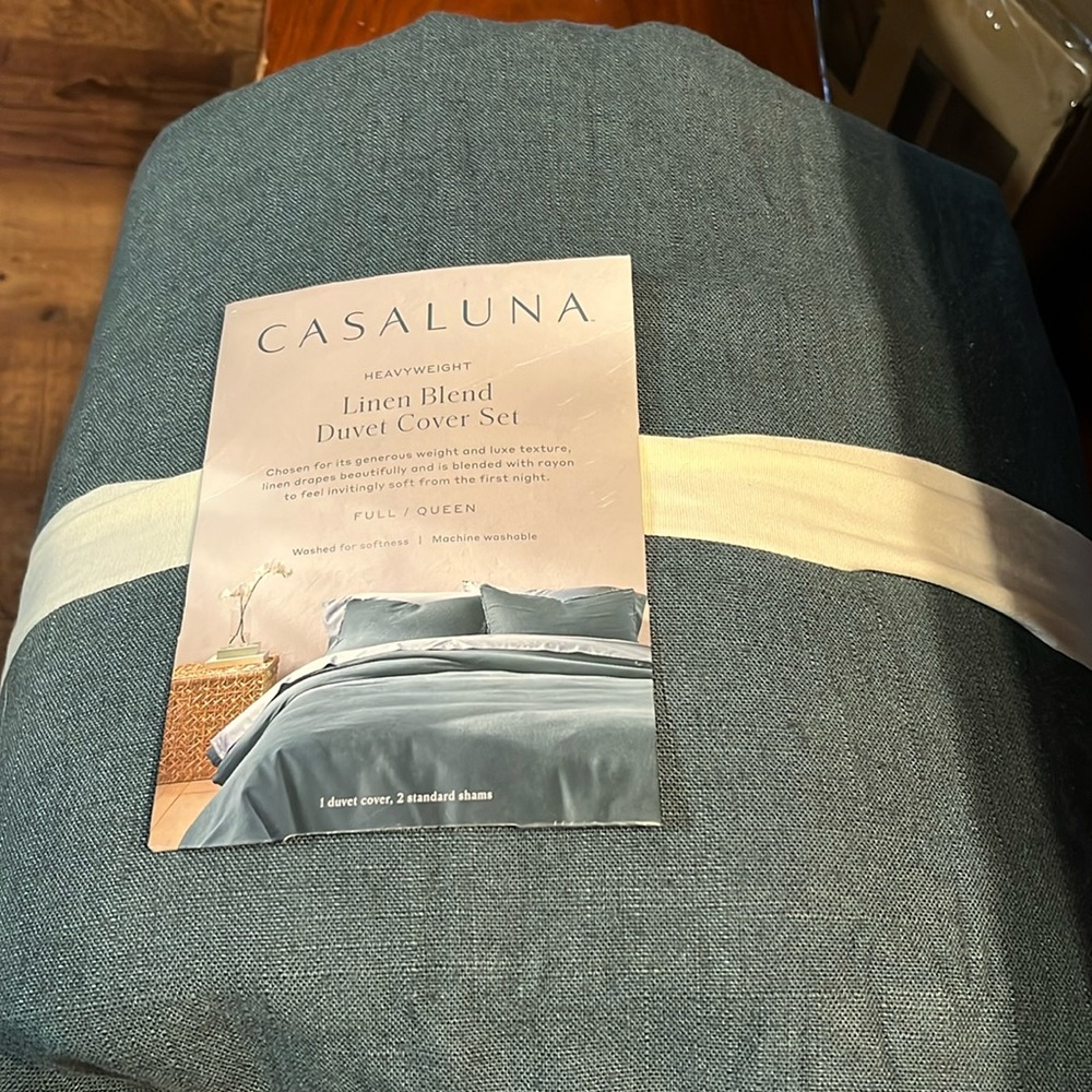 Casaluna Teal Full Queen Duvet Set